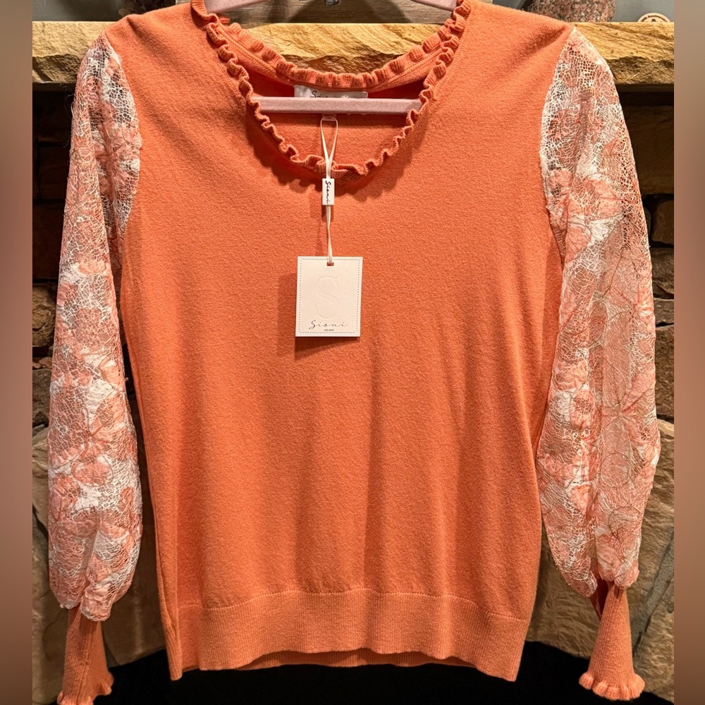 SIONI Milano Bloomingdales NWT, Guava Knit